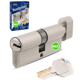 GERCAR Pro Locking System DIY Mix Knob Cylinder 40/40 Locking Cylinder Simultaneous Locking Can be Combined as Desired Cylinder Lock 80 mm A:40 B:40 Assemble Yourself with One Key