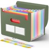 Sooez Accordion File Organizer, 13 Pockets Expanding File Folders, Portable