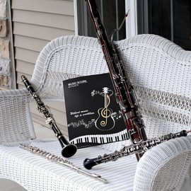 Folder with Transparent Pockets A4, Music Folder with 40 Pockets, Choir Folder, Black, Waterproof Plastic A4 Foil Sleeves, Folder for Sheet Music, Presentation Folder for Music Score, Documents