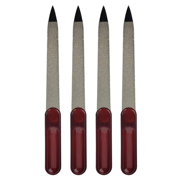 4 Pc Stainless Steel Sapphire Double Sided Nail Files Diamond