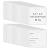 36 Pack Adhesive 3.5" x 3.5" Index Card Pockets with