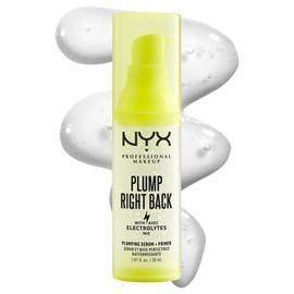 NYX PROFESSIONAL MAKEUP Primer de maquillaje  Sérum Plump Right Back, 30ml - Prebase hidratante que tonifica y revitaliza la piel, infusionada con... 