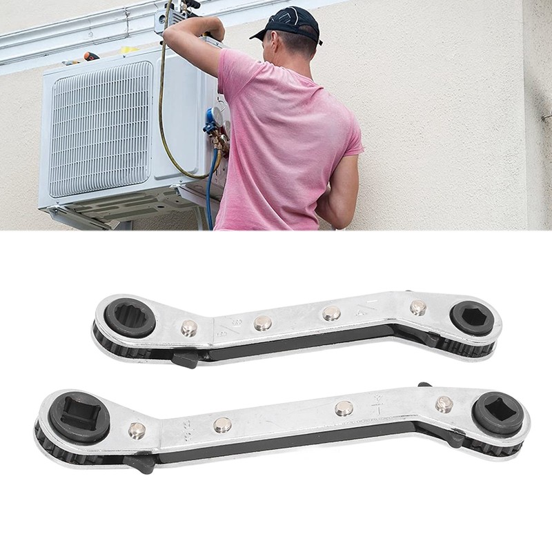 HVAC Service Wrench 3/8 to 1/4in 5/16 to 1/4in Stainless