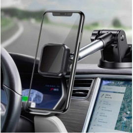 REIKO Universal Magnetic Car Phone Mount – Adjustable Windshield & Dashboard Holder