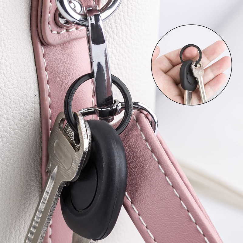 FEGVE Titanium Key Rings Split Rings 4 Packs, for Home