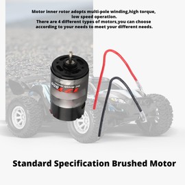 RC Car Brushed Motor, 550 Brushed Motor HighLow Noise Motor Compatible with 4 RC Car Model(12T)