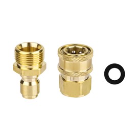 2 Pieces Pressure Washer Quick Connector Kit, M22 15mm to 1/4" Pressure Washer Adapter Set, Quick Connect Hose Fittings for Pressure Washer Gun, Hose Pump, 5000 PSI