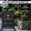 Ilyapa Rustic Double Sided Swinging Chalkboard Sidewalk Sign - Black