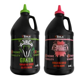 CE TOOLS Marking Chalk Combo – 3LB Green Mean & 3LB Manly Pink – Extreme Visibility Chalk for Chalk Line & Construction – Made in USA