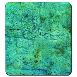 Elements of Space - Blank Outlet Cover - Blank Switch Plate Cover - 2 Gang Wallplate -Copper Aqua Design