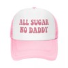 All Sugar No Daddy Trucker Hats for Women Hot Pink