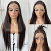 MITIMES 13x6 Straight Lace Front Wigs Pre-Plucked Glueless Brown HD