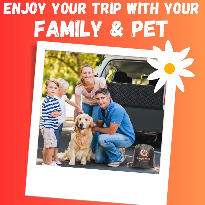 Dog Car Seat Cover for Back Seat for XL Cars,