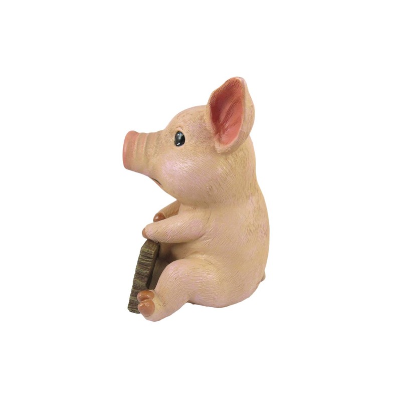 DWK Pig Toilet Tank Decorative Figurine | Pig Bathroom Sign