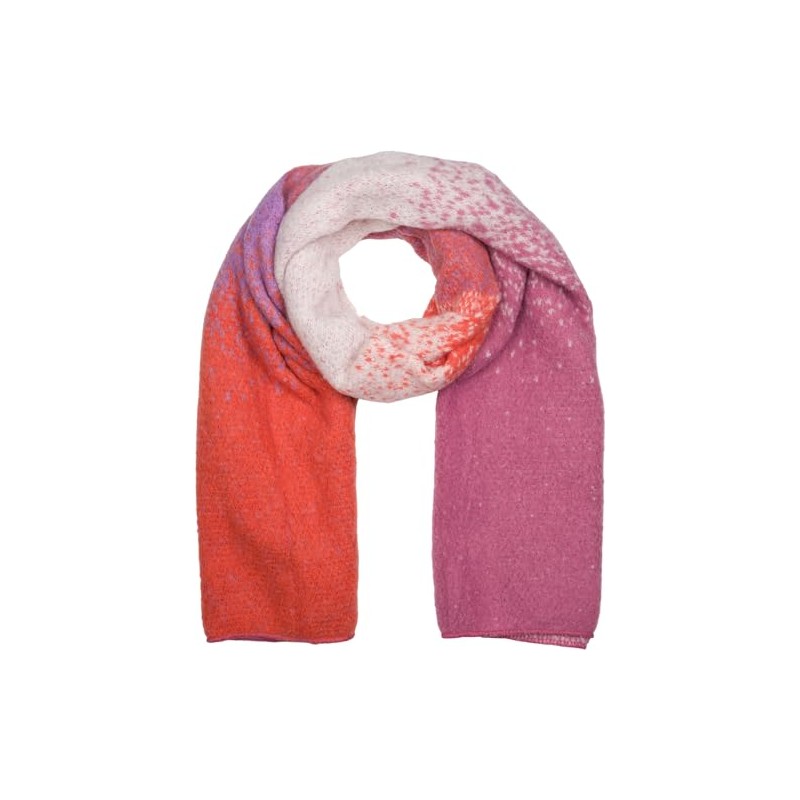 styleBREAKER Ladies Woven Scarf Pixel Colour Gradient Warm Winter Scarf