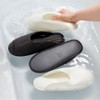 JAJU [JAJU] Quilted Washable Open-Toe Living Room Slippers_L_Charcoal