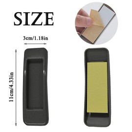LIUHE 8 Pack Self-Stick Push Pull Helper Black ABS Plastic Door Window Wardrobe Handle Instant Cabinet Drawer Handles