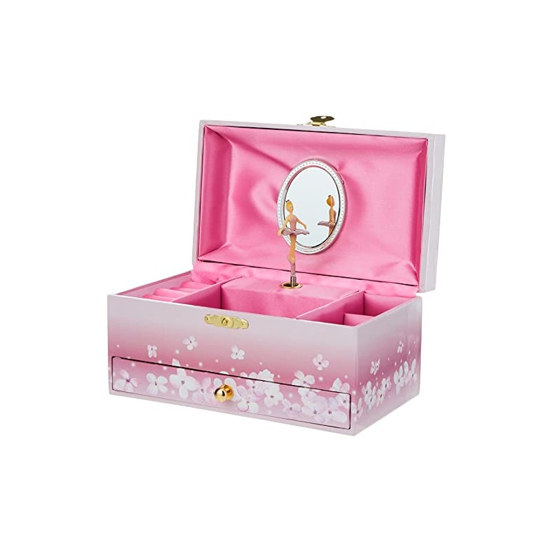 Goki 15545 Musikspieldose "Ballerina" Melodie Schwanensee, rosa