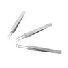 3pcs Acne Clip Facial Pimple Comedone Nippers Curved Straight Blackhead