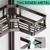 HEVEL Corner Shower Caddy Tension Pole, 4 Tier Adjustable Shower
