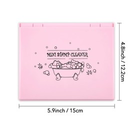 6PCS Stamp Scrubber -Stamp Cleaning Pad for Stamps,Dual-Sided Stamp Cleaning Pad with Synthetic Bristles,Stamping Tool Cleaning Cling & Foam & Clear & Rubber Stamps 5.9x4.8inch(6 Colors)