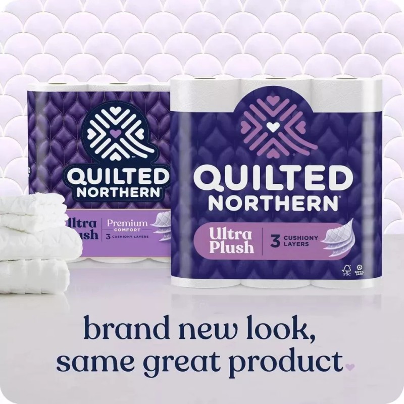 Brandeed Quilted Northern Ultra Plush Toilet Paper, 24 Mega Rolls