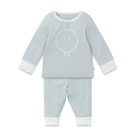 MORI Baby - Luxurious Unisex Snoozy Baby Pyjamas in Blue Stripe - Superior Comfort, Organic Cotton & Bamboo Blend - Elastic Waist Nightwear for Toddlers - Suitable for Boys and Girls - 18-24 Months