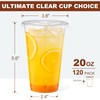 AOZITA AOZITA 120 Sets - 20 oz Clear Plastic Cups