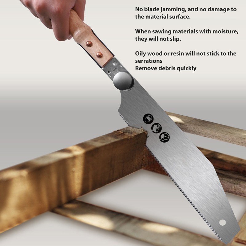 Single Sided Saw SK5 Alloy Blade Wooden Handle Hand Pull