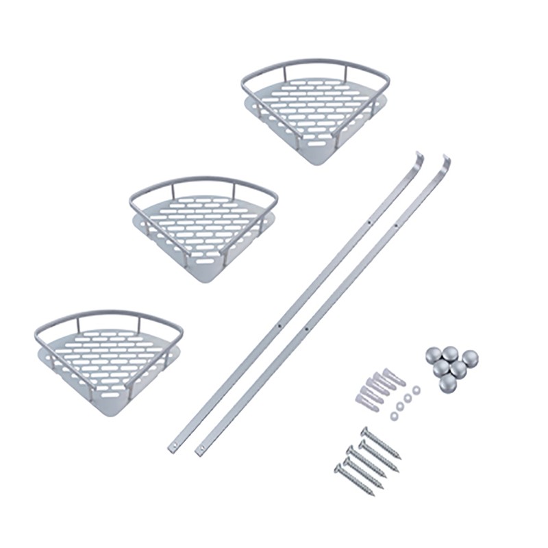 Triangular Shower Caddy Shelf Bathroom Wall Corner Rack Storage Organizer