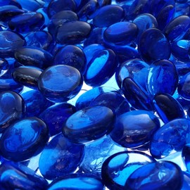 Blue Fire Glass for Firepit, Lava Glass, Gas Fireplace Embers Golden Flame, Bond Manufacturing 67984