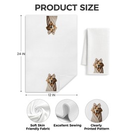 FISWAFY Golden Retriever Gifts Bathroom Hand Towels, Gifts for Golden Retriever Lovers Women Decorative Hand Towels for Bathroom Washroom, Funny Dog Kitchen Dish Tea Towels, 16x24 Inch