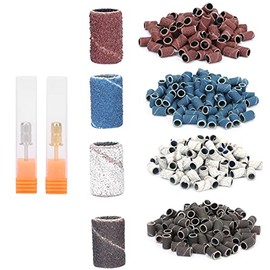 400 Piezas de Bandas de Lijado de Uas para Pedicura, Bandas de rbol para Taladro de Uas 80 120 180 240 Lima de Grano Herramienta de Pedicura para...  