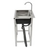 FXEIPOL Utility Sink Single Bowl Bar Kitchen Laundry Sink Floor