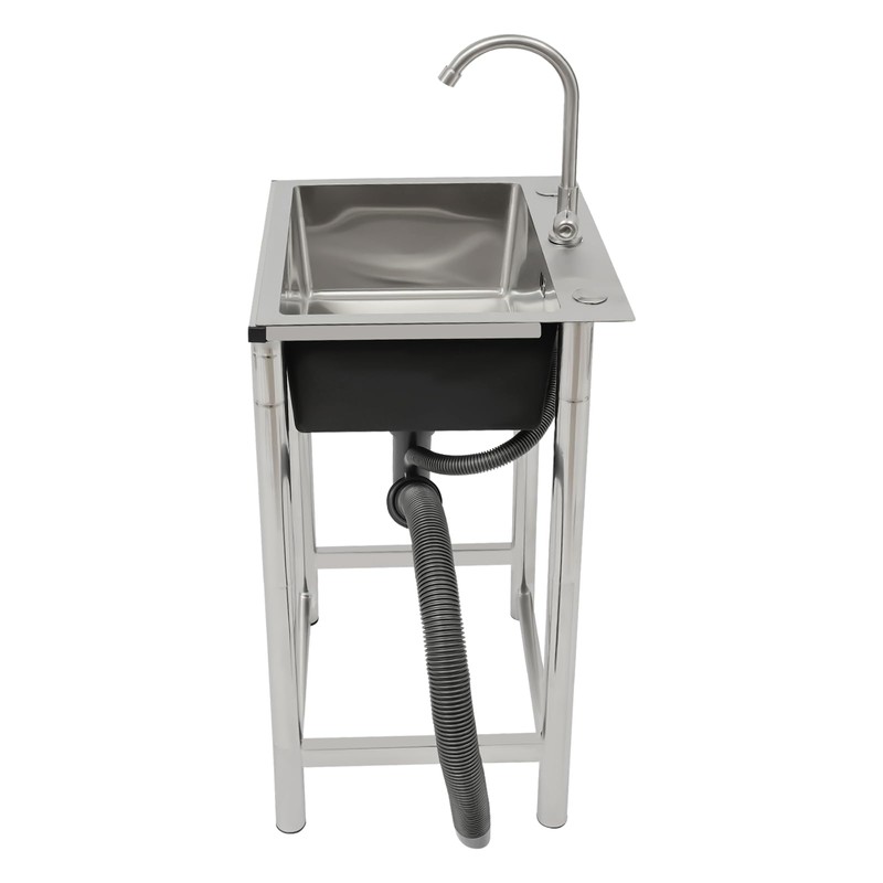 FXEIPOL Utility Sink Single Bowl Bar Kitchen Laundry Sink Floor