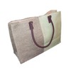 Lucky 7 USA Color Block Jute Tote Bag in Natural