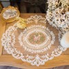 AIMALL 4-Pack Vintage Oval Crochet Placemats, Handmade French Lace Doilies,