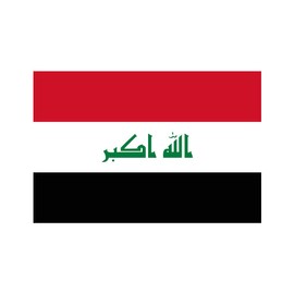 inking house Set of 5 x Iraq Flag Iron on Screen print Fabric Applique machine washable transfer Iraqi Flag