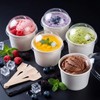 200 Pack Ice Cream Cups with Dome Lids No Hole