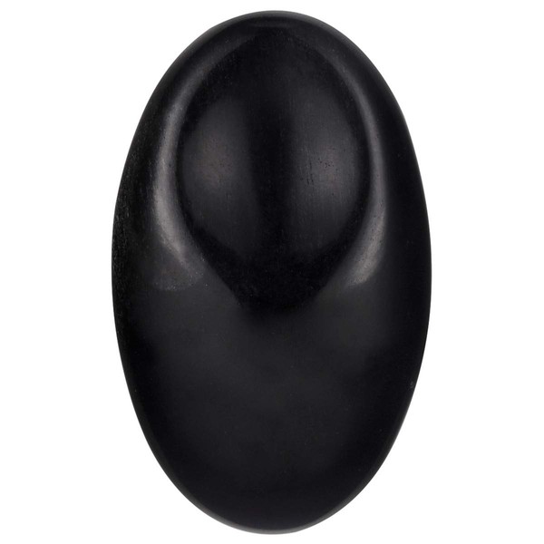 Rockcloud Pack of 2 Black Obsidian Crystal Thumb Worry Stone for Anxiety, Healing Crystal Pocket Palm Stone, Oval Shape