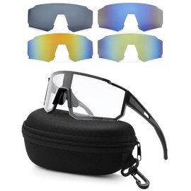 ePicsoa Pack of 5 Sports Sunglasses, Polarised Cycling Glasses, Men and Women, Running Glasses, Quick Glasses, UV400, Fast Glasses Rave, Ski Sunglasses, Men, Fishing, Boating, Road Bike Glasses