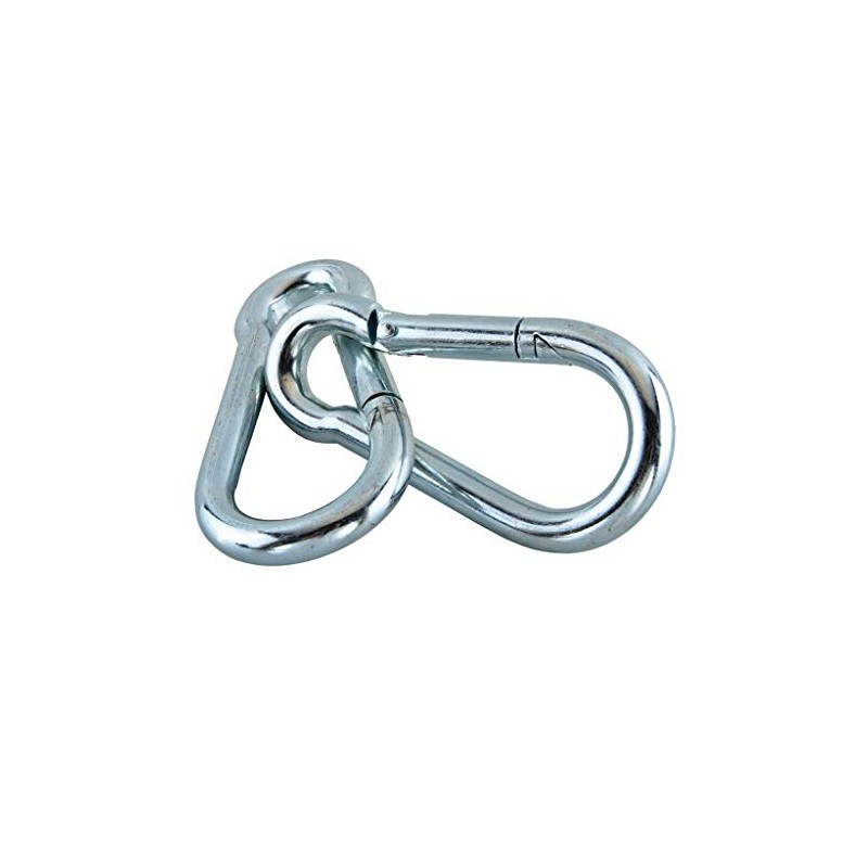 2 x Carabiner Hooks with Snap Hooks, Assorted Sizes, 100mm