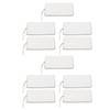 10Pcs TENS Unit Replacement Pads Rectangular Reusable Electrode Patches for