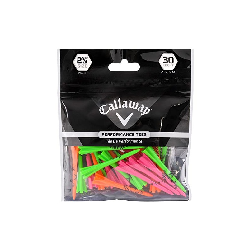 Callaway 070021500081 Performance Golf Tees Plastic Tees 2.8 inches (70