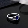 Gem Stone King 1.02 Cttw Anillo de Plata de Ley