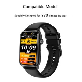 Futanwei for Wontrum Fitness Tracker Smart Watch Screen Protector Y70 [3 Pack] HD Clear Soft PET Film [Case Friendly] [Anti-Scratch] [Bubble Free] Screen Protector for Wontrum Fitness Tracker Y70