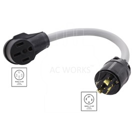 AC WORKS Electric Vehicle Charging Adapter (L14-30 30Amp 4-Proing to 14-50R)