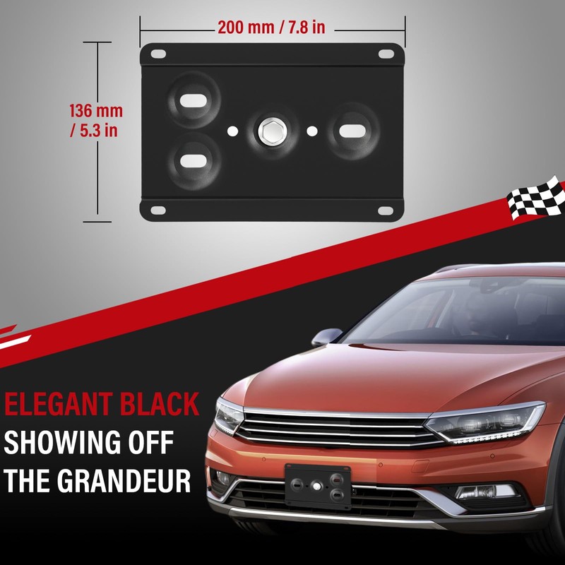 No Drill Front License Frame Compatible with Volkswagen Golf GTI