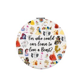 Zuo Bao B&B Fans Make-up-Spiegel Märchen Liebhaber Geschenk Lernen Sie ein Biest zu lieben Spiegel Bücherwurm Geschenk (Love a Beast)