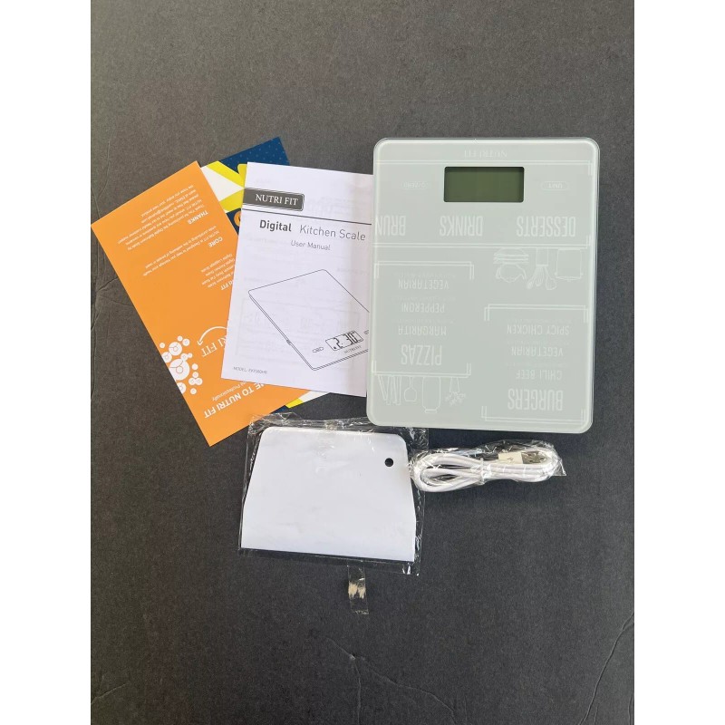 NUTRI FIT Scale Nutri Fit Digital Kitchen Scale Gray Model